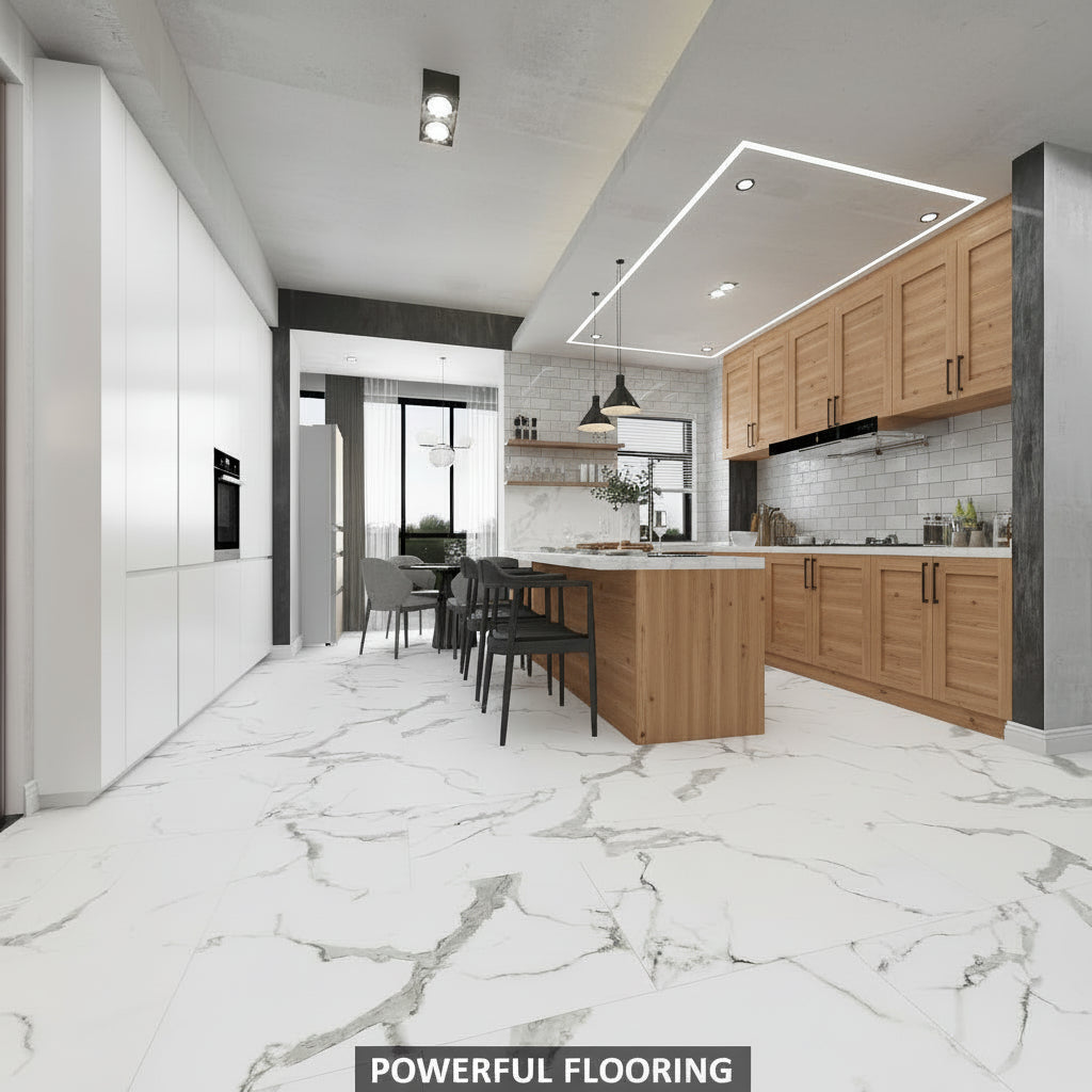 Commercial Marble Stone Look  Click-in  LVT SF-101R  (7.0 mm • 22 mil)