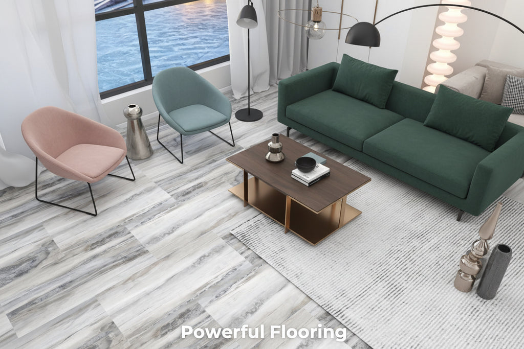 Commercial Glue Down Marble Stone Look  LVT  SF-104G (3.0mm • 22 mil)