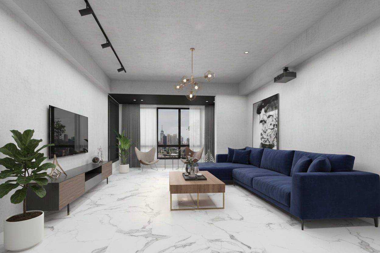 Commercial Marble Stone Look  Click-in  LVT SF-101R  (7.0 mm • 22 mil)