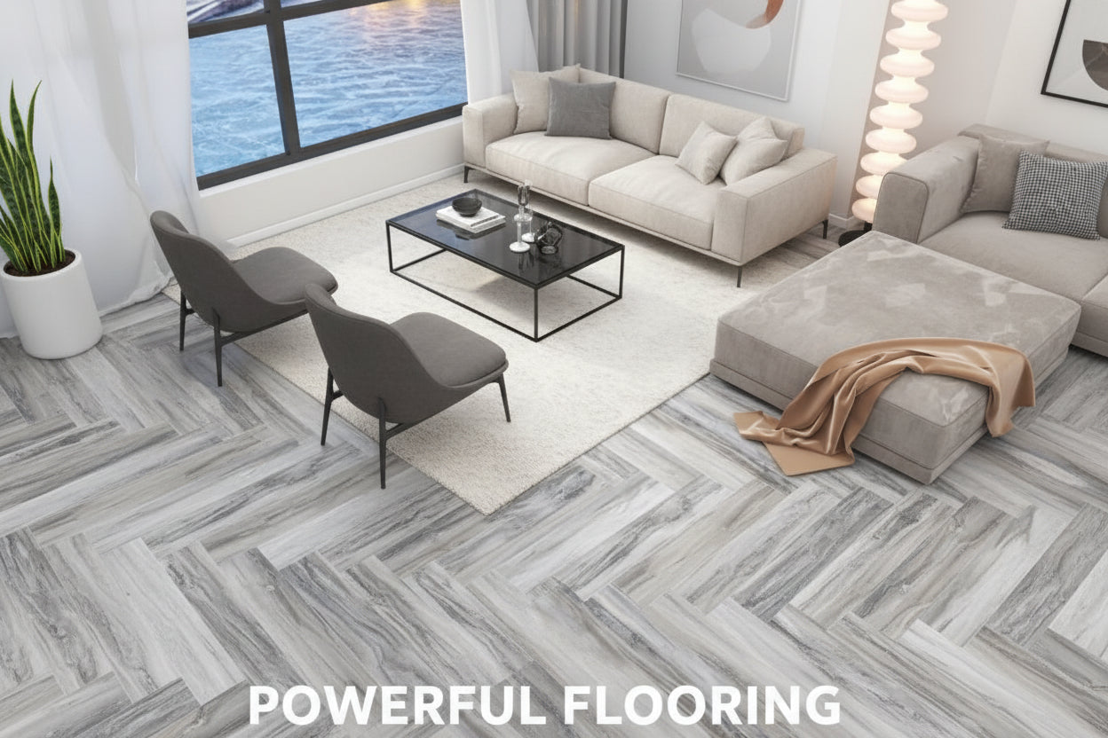 Commercial Marble Stone Look  Click-in  LVT SF-104R       (7.0 mm • 22 mil)