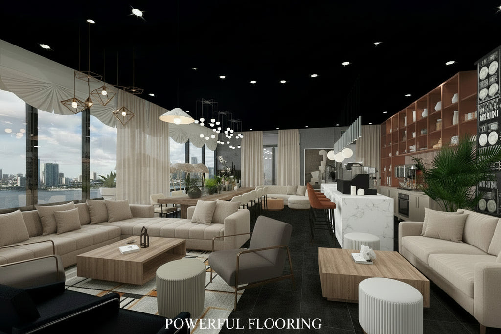 Commercial Marble Stone Look  Click-in  LVT  SF-106R  (7.0 mm • 22 mil)